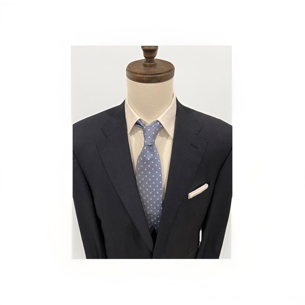 CANALI MENS BLAZER DARK BLUE PATTERN 48L MADE IN ITALY G16150/44 VGC!